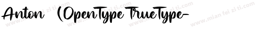 Anton 常规(OpenType TrueType字体转换